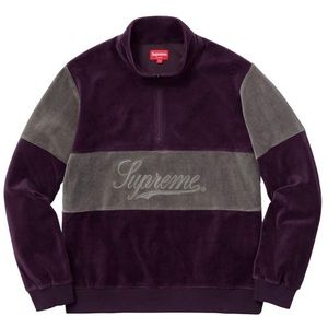 Supreme Velour Half Zip Pullover
